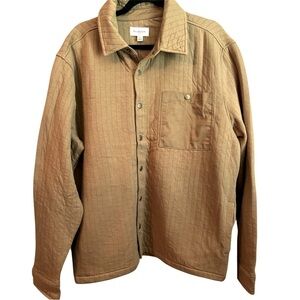 Goodfellow Men's Brown Quilted Shirt Jacket